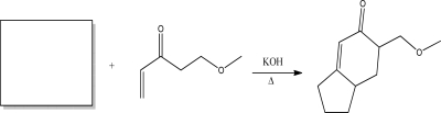 What starting material is needed to complete the following Robinson annulation?  