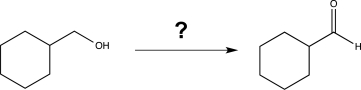 Which would be the best reagent to carry out the reaction shown below?   A) KMnO<sub>4</sub>/NaOH B) H<sub>2</sub>CrO<sub>4</sub>/H<sub>2</sub>SO<sub>4</sub> C) Zn/Hg, HCl D) NaBH<sub>4</sub>/H<sub>2</sub>O E) PCC
