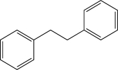 Propose a synthesis of the following molecule using benzaldehyde as your only source of carbon.Additional inorganic reagents may be utilized.  