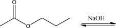 Which mechanism step is required for the saponification of the following ester?   A) Nucleophile elimination B) E2 C) Electrophile elimination D) Electrophilic addition E) S<sub>N</sub>2