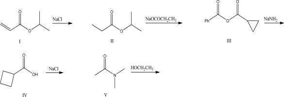 Which of the following reactions energetically favors the products?   A) I B) II C) III D) IV E) V
