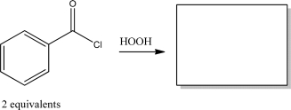 A common acne medication called benzoyl peroxide can be produced by the following reaction.Give the structure of benzoyl peroxide.  