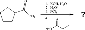Determine the product of the following sequence of reactions.   A)    B)    C)    D)    E)   