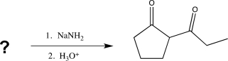 Which of the following compounds would produce the structure shown below when treated with a base and then acidified?   A)    B)    C)    D)    E)   