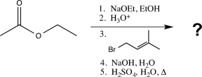 What is the major product of the following sequence of reactions?   A)    B)    C)    D)    E)   