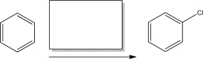 Which reagent(s) will best complete the following reaction?   A) Cl<sub>2</sub> B) NaCl C) HCl D) Cl<sub>2</sub>, FeCl<sub>3</sub> E) AlCl<sub>3</sub>