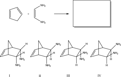 What is the major product of the following reaction?   A) I B) II C) III D) IV E) A mixture of II and III