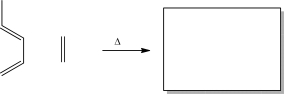 Give the mechanism and draw the product for the following Diels-Alder reaction.  