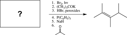 What is the missing starting material for the following reaction sequence?   A)    B)    C)    D)    E)   