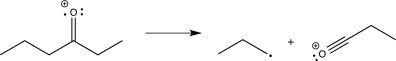Draw a reasonable mechanism for the fragmentation reaction shown below.  