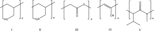 Which of the following can be considered a polyester?   A) I B) II C) III D) IV E) V