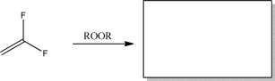 Give the product and mechanism for the following polymerization reaction.Include initiation,termination,and two propagation steps.  