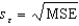 In calculating the standard error of the estimate,   , there are (n - k - 1) degrees of freedom, where n is the sample size and k is the number of independent variables in the model.