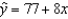 A regression analysis between sales (in $1000) and advertising (in $100) resulted in the following least squares line:   . This implies that if advertising is $600, then the predicted amount of sales (in dollars) is $125,000.