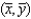 The point where confidence intervals and prediction intervals do best is   .