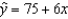 A regression analysis between sales (in $1000)  and advertising (in $100)  resulted in the following least squares line:   . This implies that if advertising is $800, then the predicted amount of sales (in dollars)  is: A)  $4875 B)  $123,000 C)  $487,500 D)  $12,300