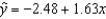 Given the least squares regression line   , and a coefficient of determination of 0.81, the coefficient of correlation is: A)  -0.66 B)  0.81 C)  -0.90 D)  0.90