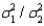 When comparing two population variances, we use the ratio   rather than the difference   .