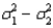 When comparing two population variances, we use the ratio   rather than the difference   .