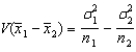 The variance of is .