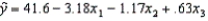 Student's Final Grade A statistics professor investigated some of the factors that affect an individual student's final grade in her course.She proposed the multiple regression model ,where y is the final grade (out of 100 points),x<sub>1</sub> is the number of lectures skipped,x<sub>2</sub> is the number of late assignments,and x<sub>3</sub> is the midterm exam score (out of 100).The professor recorded the data for 50 randomly selected students.The computer output is shown below. THE REGRESSION EQUATION IS ANALYSIS OF VARIANCE {Student's Final Grade Narrative} What is the coefficient of determination? What does this statistic tell you?