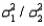 When comparing two population variances,we use the ratio   rather than the difference   .