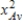 The value of χ<sup>2</sup> with v degrees of freedom such that the area to its right under the chi-squared curve is equal to A is denoted by   ,while   denotes the value such that the area to its left is A.