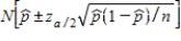 To estimate the total number of successes in a large finite population of size N,using a sample of size n,the confidence interval estimator is: A)    B)    C)    D)   
