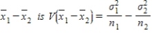 The variance of   .