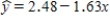 Given the least squares regression line   ,and a coefficient of determination of 0.81,the coefficient of correlation is: A) −0.66 B) 0.81 C) −0.90 D) 0.90