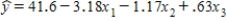Student's Final Grade  A statistics professor investigated some of the factors that affect an individual student's final grade in her course.She proposed the multiple regression model   ,where y is the final grade (out of 100 points),x<sub>1</sub> is the number of lectures skipped,x<sub>2</sub> is the number of late assignments,and x<sub>3</sub> is the midterm exam score (out of 100).The professor recorded the data for 50 randomly selected students.The computer output is shown below. THE REGRESSION EQUATION IS   ​   ​ ​ S = 13.74 R−Sq = 30.0% ​ ANALYSIS OF VARIANCE   ​ ​ -{Student's Final Grade Narrative} Interpret the coefficient b<sub>3</sub>.