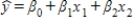 The model   is used whenever the statistician believes that,on average,y is linearly related to x<sub>1</sub> and x<sub>2</sub> and the predictor variables do not interact.