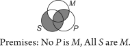 What conclusion follows from the two premises represented in this Venn diagram?   A) No S is P. B) Some S are P. C) Some S are not P. D) Some P are not S. E) All S are P.