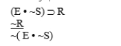 The following argument is an instance of one of the five inference forms MP, MT, HS, DS, Conj.Identify the form.   A) MP B) MT C) HS D) DS E) Conj