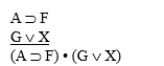 The following argument is an instance of one of the five inference forms MP, MT, HS, DS, Conj.Identify the form.   A) MP B) MT C) HS D) DS E) Conj