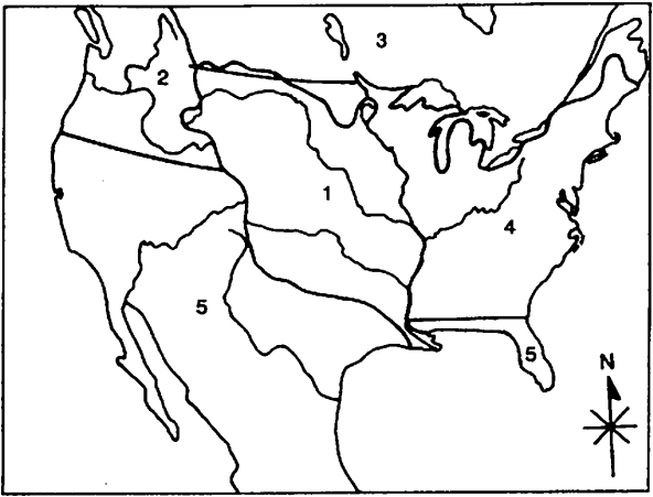 Locate the following places by reference number on the map:    -____ Spanish Territory