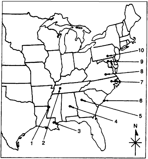 COMPLETION Locate the following places by reference number on the map: ____ Antietam