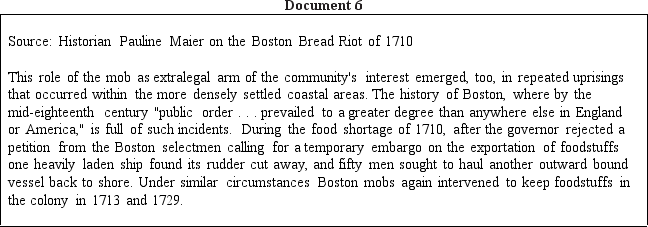 Directions: These questions are based on the accompanying documents.The documents have been edited for the purpose of this exercise. In your response you should do the following: •State a relevant thesis that directly addresses all parts of the question. •Support the thesis or a relevant argument with evidence from all,or all but one,of the documents. •Incorporate analysis of all,or all but one,of the documents into your argument. •Focus your analysis of each document on at least one of the following: intended audience,purpose,historical context,and/or point of view. •Support your argument with analysis of historical examples outside the documents. •Connect historical phenomena relevant to your argument to broader events or processes. •Synthesize the elements above into a persuasive essay that extends your argument,connects it to a different historical context,or accounts for contradictory evidence on the topic. In what ways,and to what extent,did religion shape American culture in the period from 1607-1754?              <div style=padding-top: 35px> 
