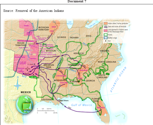 DBQ Directions Directions: These questions are based on the accompanying documents.The documents have been edited for the purpose of this exercise. In your response you should do the following: •State a relevant thesis that directly addresses all parts of the question. •Support the thesis or a relevant argument with evidence from all,or all but one,of the documents. •Incorporate analysis of all,or all but one,of the documents into your argument. •Focus your analysis of each document on at least one of the following: intended audience,purpose,historical context,and/or point of view. •Support your argument with analysis of historical examples outside the documents. •Connect historical phenomena relevant to your argument to broader events or processes. •Synthesize the elements above into a persuasive essay that extends your argument,connects it to a different historical context,or accounts for contradictory evidence on the topic. Analyze the changes and continuities of the United States government's policy toward Native Americans from 1810 to 1840.              <div style=padding-top: 35px> 