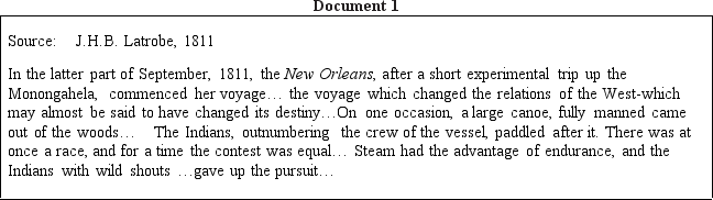 Evaluate the impact of transportation on the growth of the United States during the first half of the nineteenth century.            <div style=padding-top: 35px> 
