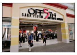 FIGURE 14-7   -Off 5th (see Figure 14-7 above)  allow retailers to sell excess merchandise at __________ and still maintain an image of offering merchandise at full price in their primary stores. A) outlet stores B) warehouse clubs C) discount houses D) extreme value retailers E) community shopping centers