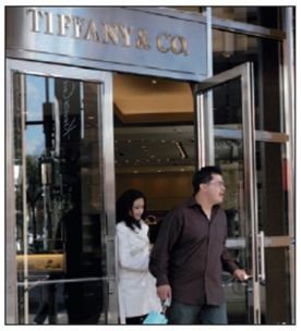 Figure 13-5   -Tiffiny & Co., (figure 13-5 above)  manufactures about half of the fine jewelry items for sale through its 150 stores and boutiques worldwide.Tiffiny & Co., practice A) forward integration. B) backward integration. C) vertical integration. D) joint venturing. E) horizontal integration.