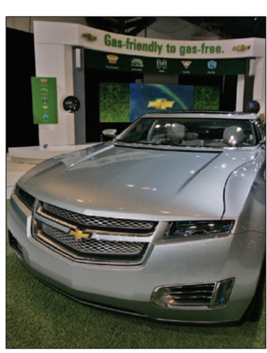 FIGURE 11-3   -According to the text, the electric automobiles made by General Motors (see Figure 11-3 above)  are in which stage of the product life cycle? A) growth B) decline C) harvest D) maturity E) introduction