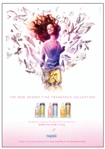 FIGURE 11-8   -The  Dare to Have it All  ad shown in Figure 11.8 above, depicts a set of human characteristics associated with a brand name, which defines its _________. A) symbolic brand B) brand personality C) brand mannerism D) brand personification E) product personification
