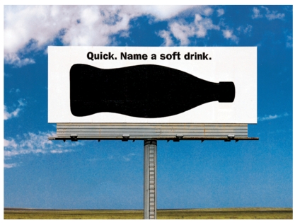 FIGURE 11-12 -The billboard shown above in Figure 11-12 displays a product whose package makes it easily identifiable to consumers.This is an example of a package's _________ benefit. A) packaging B) labeling C) communication D) functional E) perceptual