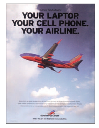FIGURE 1-3   -In Figure 1-3 above, what customer value strategy does Southwest Airlines provide to its customers? A) Best price B) Best product C) Best service D) Best features E) Best utility