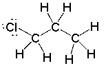  Which of the following statements best describes the C-Cl bond in the following compound?   A)  nonpolar; no dipole B)  polar;  \delta + at carbon and  \delta - at chlorine C)  polar; \delta - at carbon and  \delta + at chlorine D)  ionic E)  None of these. 