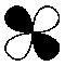 What is the letter designation for the following atomic orbital?   A)  s B)  p C)  d D)  f E)  g