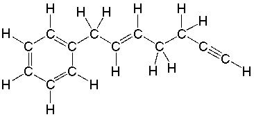 How many pi bonds are present in the following compound?   A)  two B)  three C)  four D)  five E)  six