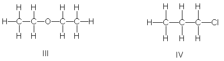 Which of the following compounds have the highest boiling point?     A)  I B)  II C)  III D)  IV E)  II and IV